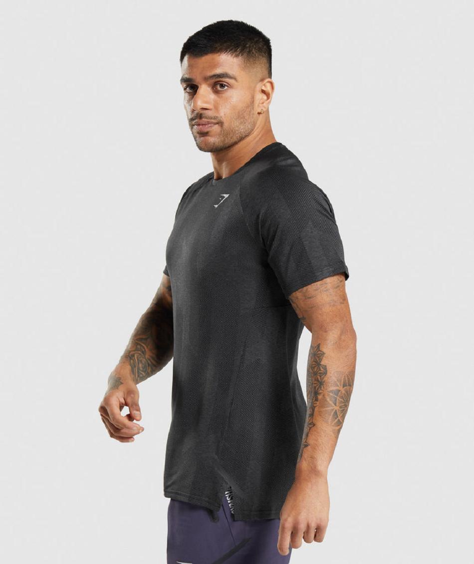 T Shirts Gymshark Apex Hombre Negras Gris | CO 3409HAP